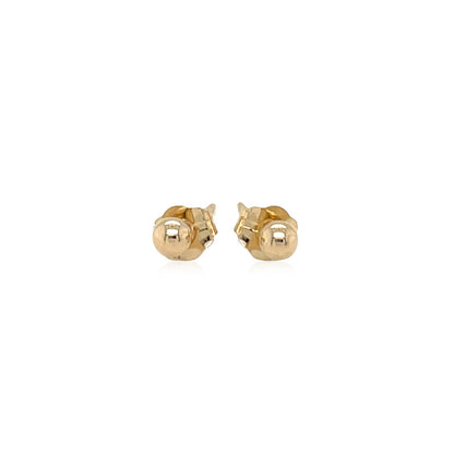 14k Yellow Gold Polished Round Stud Earrings(3mm) RCJ Earrings  CELESTIA LUXE JEWELLERS