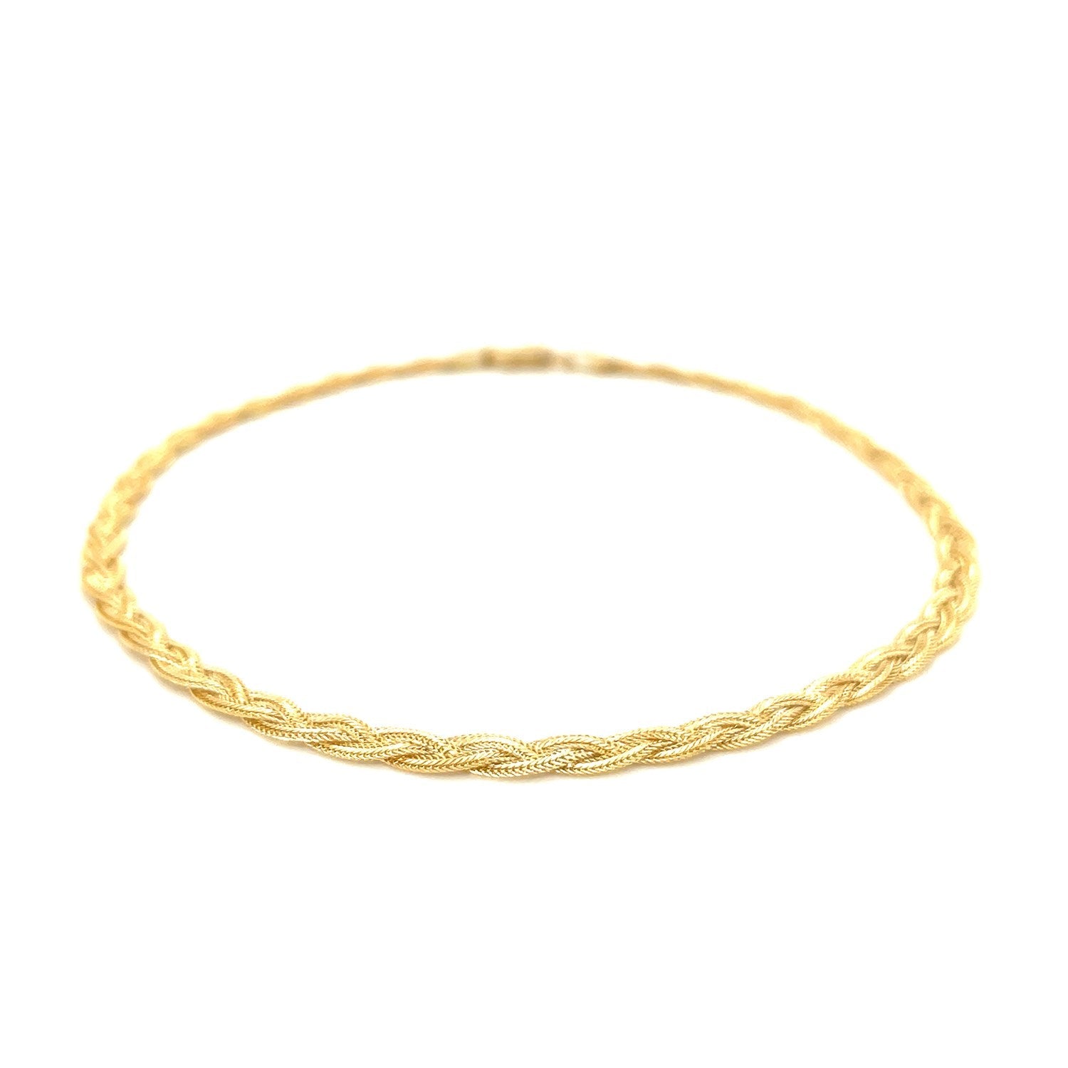 14k Yellow Gold Braided Bracelet  (3.50 mm) RCJ Bracelets  CELESTIA LUXE JEWELLERS