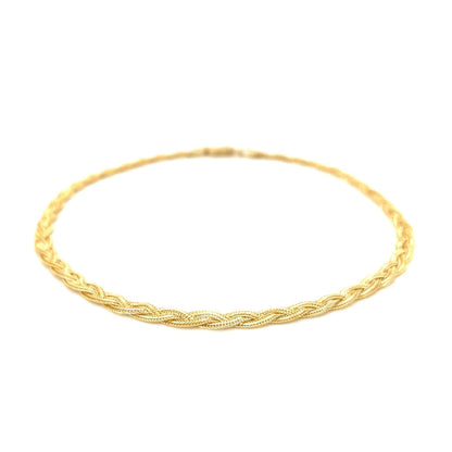 14k Yellow Gold Braided Bracelet  (3.50 mm) RCJ Bracelets  CELESTIA LUXE JEWELLERS