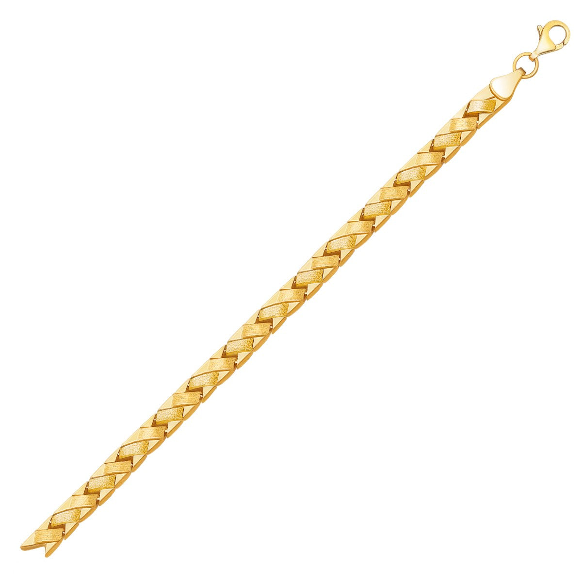 14k Yellow Gold Fancy Basket Weave Line Bracelet (4.85 mm) RCJ Bracelets  CELESTIA LUXE JEWELLERS