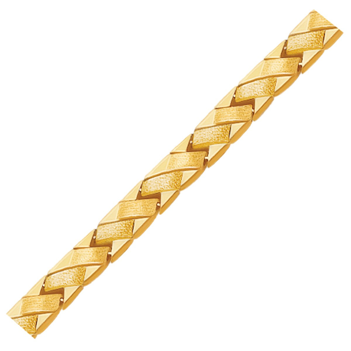14k Yellow Gold Fancy Basket Weave Line Bracelet (4.85 mm) RCJ Bracelets  CELESTIA LUXE JEWELLERS