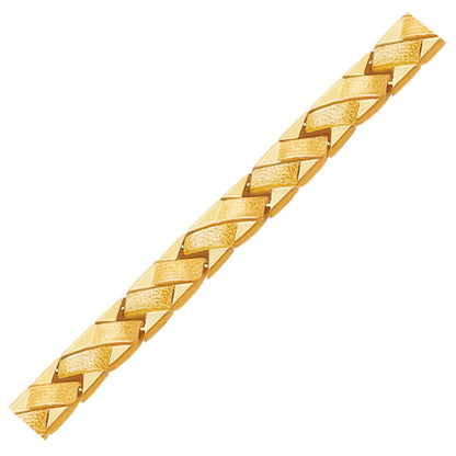 14k Yellow Gold Fancy Basket Weave Line Bracelet (4.85 mm) RCJ Bracelets  CELESTIA LUXE JEWELLERS