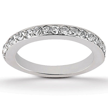 14k White Gold Pave Diamond Wedding Ring Band Set 1/2 Around RCJ Rings  CELESTIA LUXE JEWELLERS