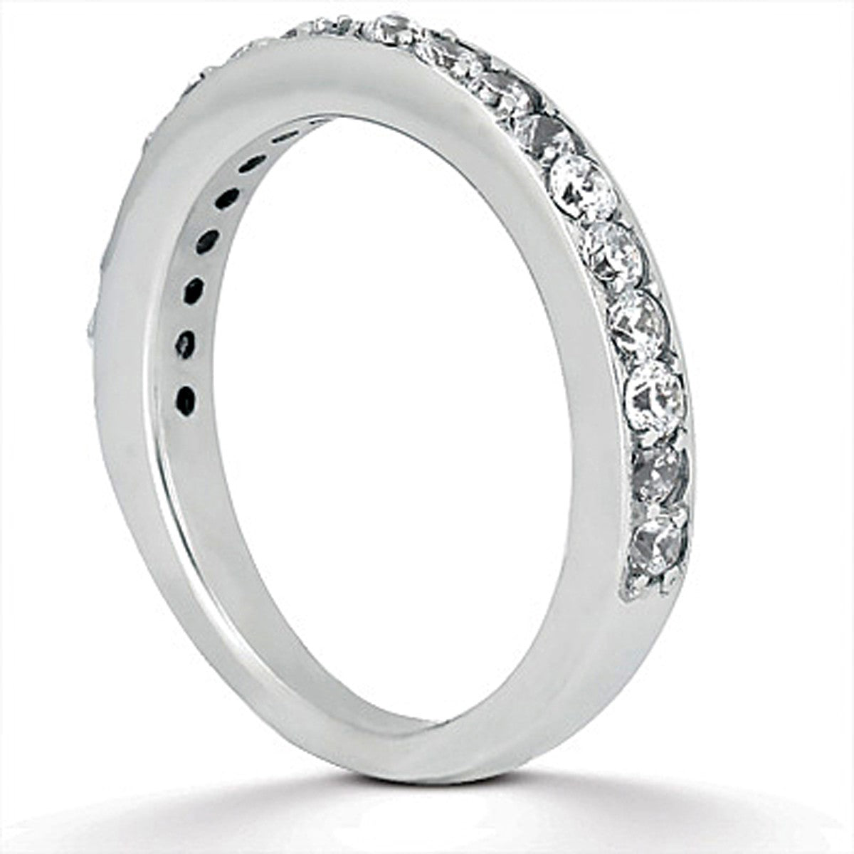 14k White Gold Pave Diamond Wedding Ring Band Set 1/2 Around RCJ Rings  CELESTIA LUXE JEWELLERS