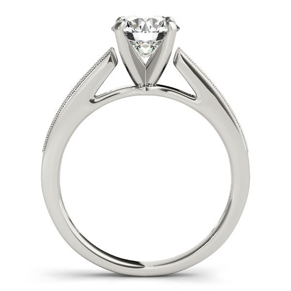14k White Gold Antique Style Graduagted Diamond Engagement Ring (1 1/8 cttw) RCJ Rings  CELESTIA LUXE JEWELLERS