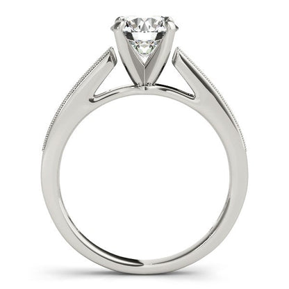 14k White Gold Antique Style Graduagted Diamond Engagement Ring (1 1/8 cttw) RCJ Rings  CELESTIA LUXE JEWELLERS