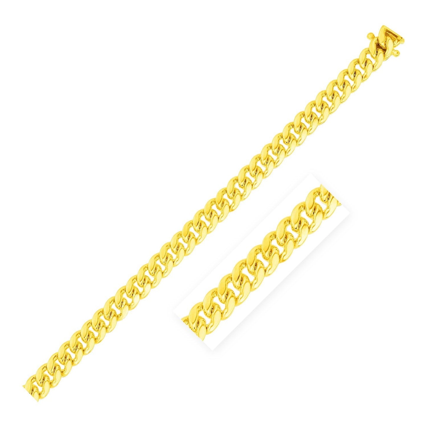 10k Yellow Gold Classic Miami Cuban Solid Bracelet (6.10 mm) RCJ Bracelets  CELESTIA LUXE JEWELLERS