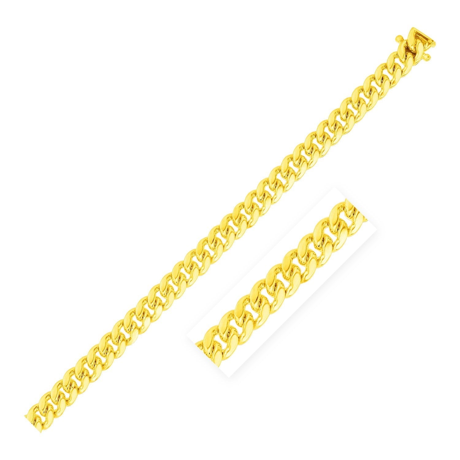 10k Yellow Gold Classic Miami Cuban Solid Bracelet (6.10 mm) RCJ Bracelets  CELESTIA LUXE JEWELLERS