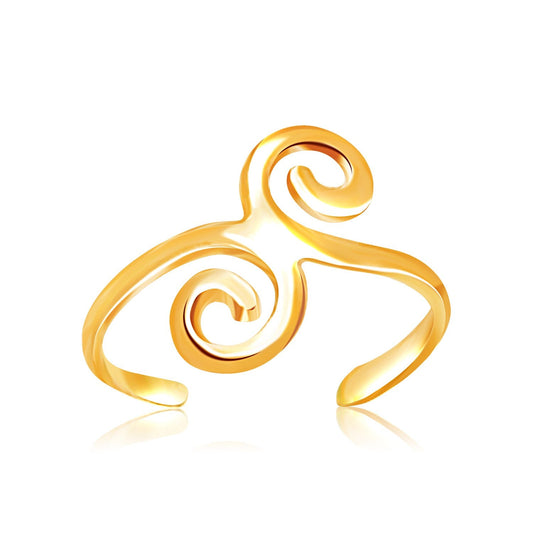 14k Yellow Gold Scrollwork Motif Toe Ring RCJ Toe Rings  CELESTIA LUXE JEWELLERS