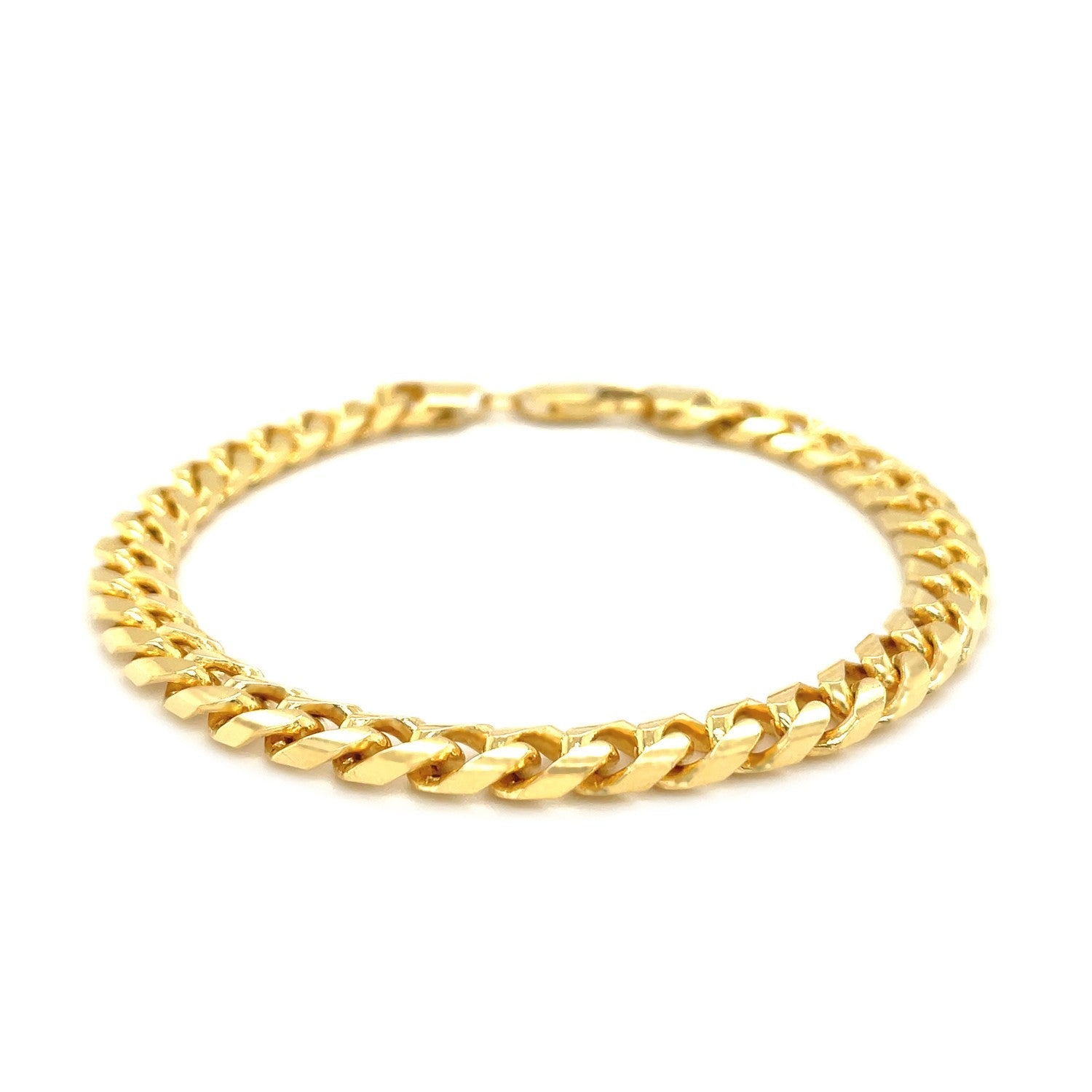 14k Yellow Gold Solid Miami Cuban Bracelet (7.20 mm) RCJ Bracelets  CELESTIA LUXE JEWELLERS