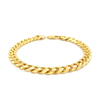 14k Yellow Gold Solid Miami Cuban Bracelet (7.20 mm) RCJ Bracelets  CELESTIA LUXE JEWELLERS
