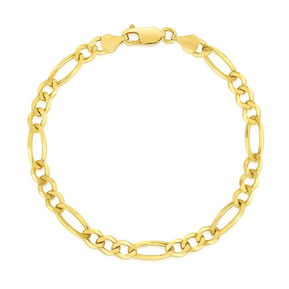 10k Yellow Gold Solid Figaro Bracelet (4.50 mm) RCJ Bracelets  CELESTIA LUXE JEWELLERS