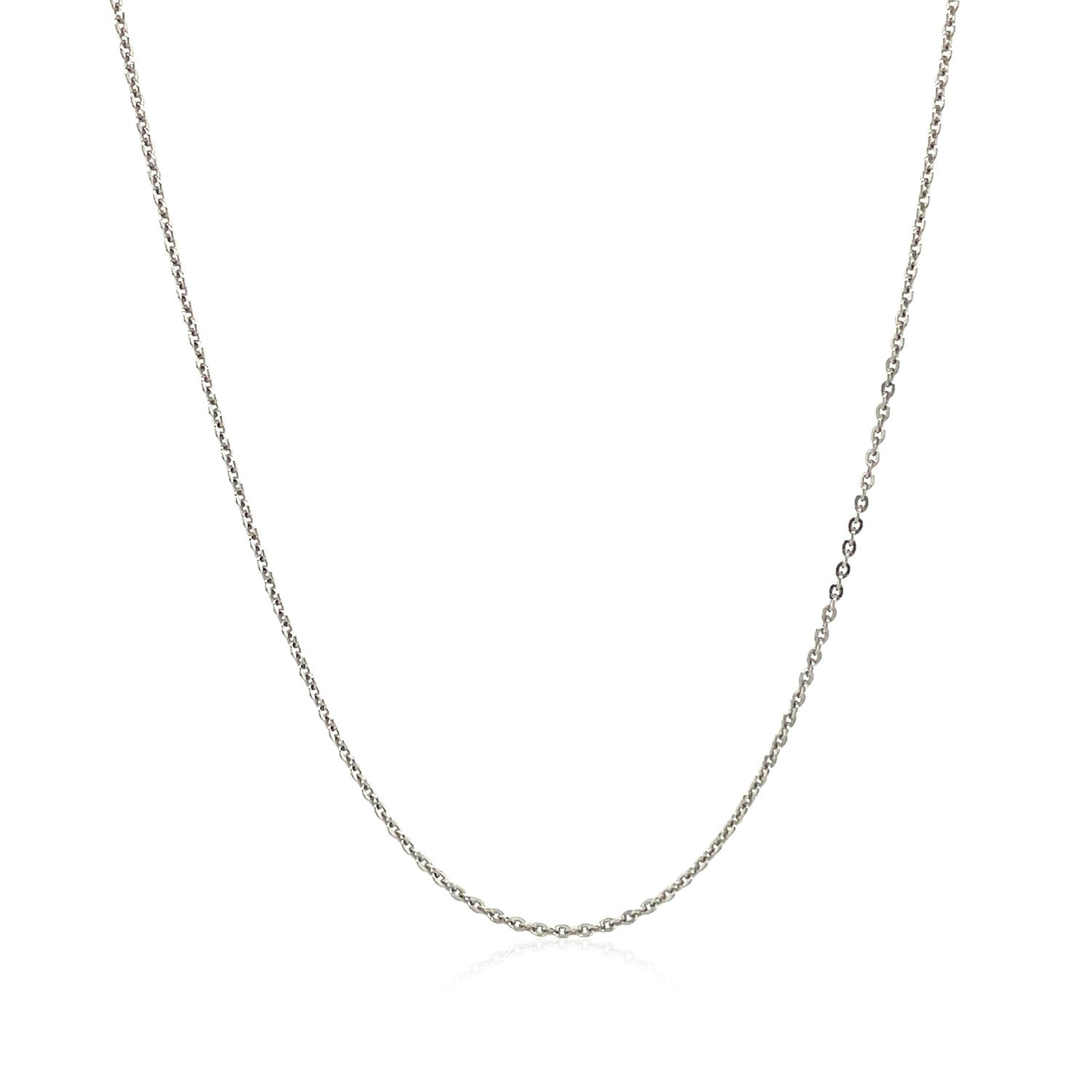 Sterling Silver Rhodium Plated Cable Chain (0.60 mm) RCJ Chains  CELESTIA LUXE JEWELLERS