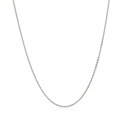 Sterling Silver Rhodium Plated Cable Chain (0.60 mm) RCJ Chains  CELESTIA LUXE JEWELLERS