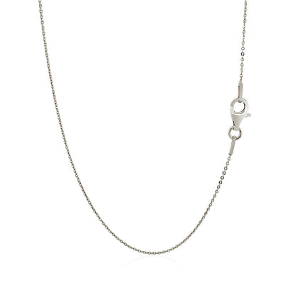 Sterling Silver Rhodium Plated Cable Chain (0.60 mm) RCJ Chains  CELESTIA LUXE JEWELLERS