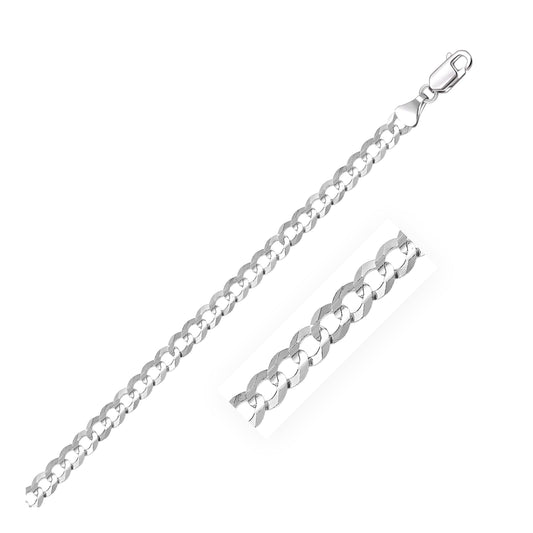 14k White Gold Solid Curb Bracelet (4.70 mm) RCJ Bracelets  CELESTIA LUXE JEWELLERS