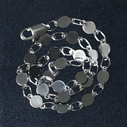 14k White Gold Bracelet with Polished Circles (4.00 mm) RCJ Bracelets  CELESTIA LUXE JEWELLERS