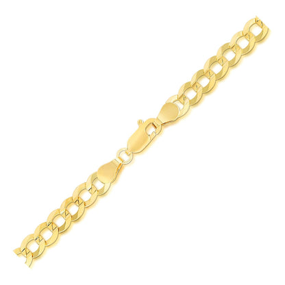14k Yellow Gold Solid Curb Bracelet (5.70 mm) RCJ Bracelets  CELESTIA LUXE JEWELLERS