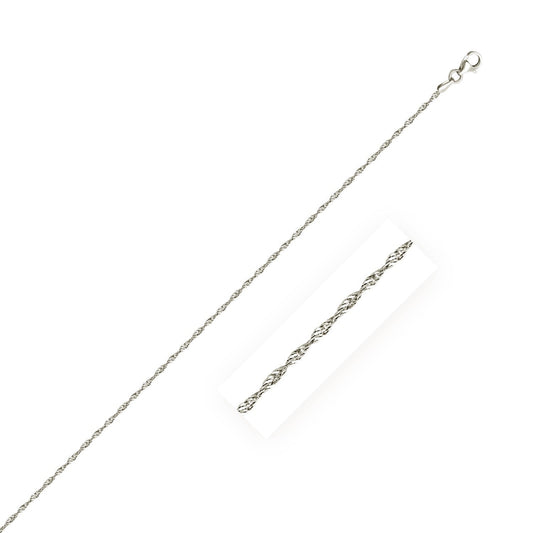 Sterling Silver 1.6mm Singapore Style Chain (1.50 mm) RCJ Chains  CELESTIA LUXE JEWELLERS