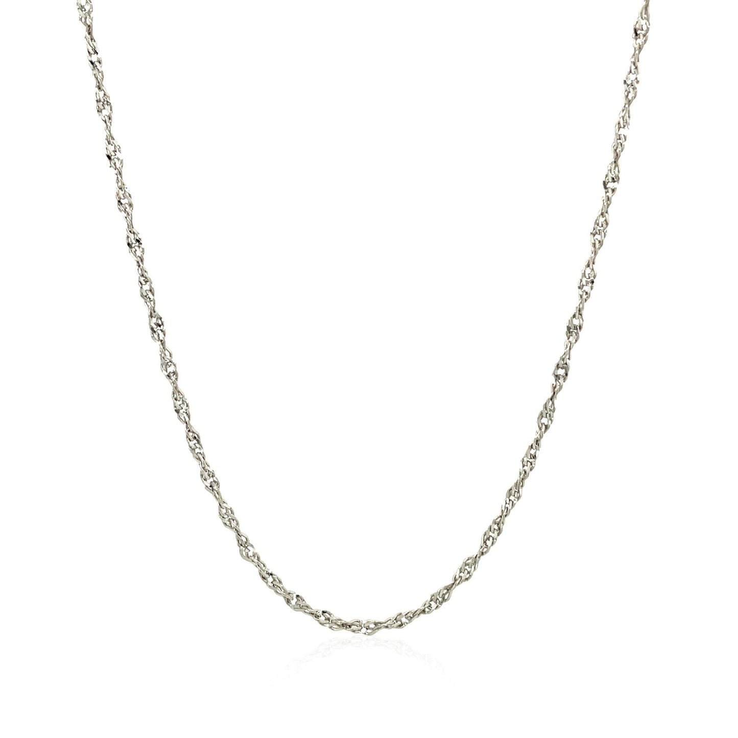 Sterling Silver 1.6mm Singapore Style Chain (1.50 mm) RCJ Chains  CELESTIA LUXE JEWELLERS