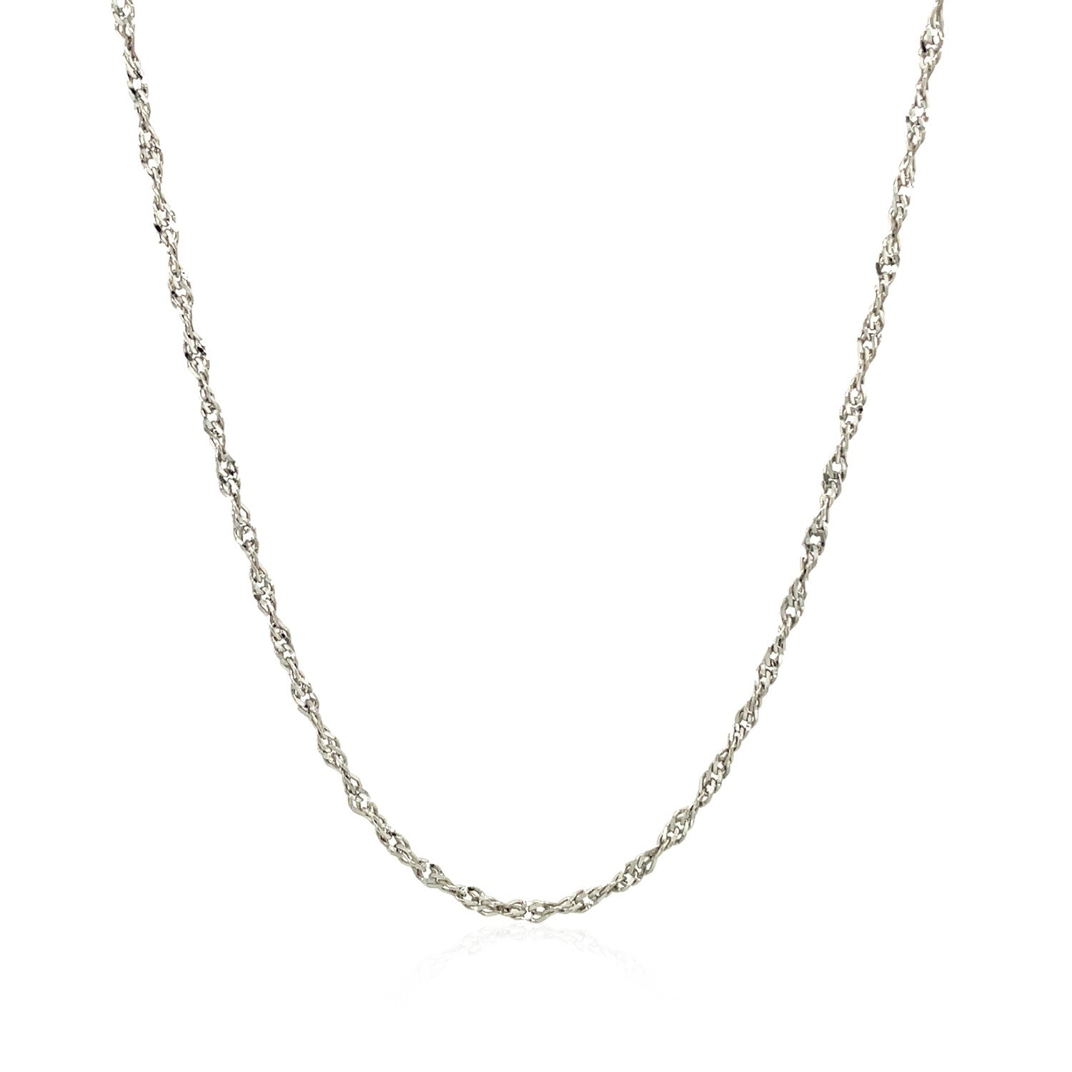 Sterling Silver 1.6mm Singapore Style Chain (1.50 mm) RCJ Chains  CELESTIA LUXE JEWELLERS