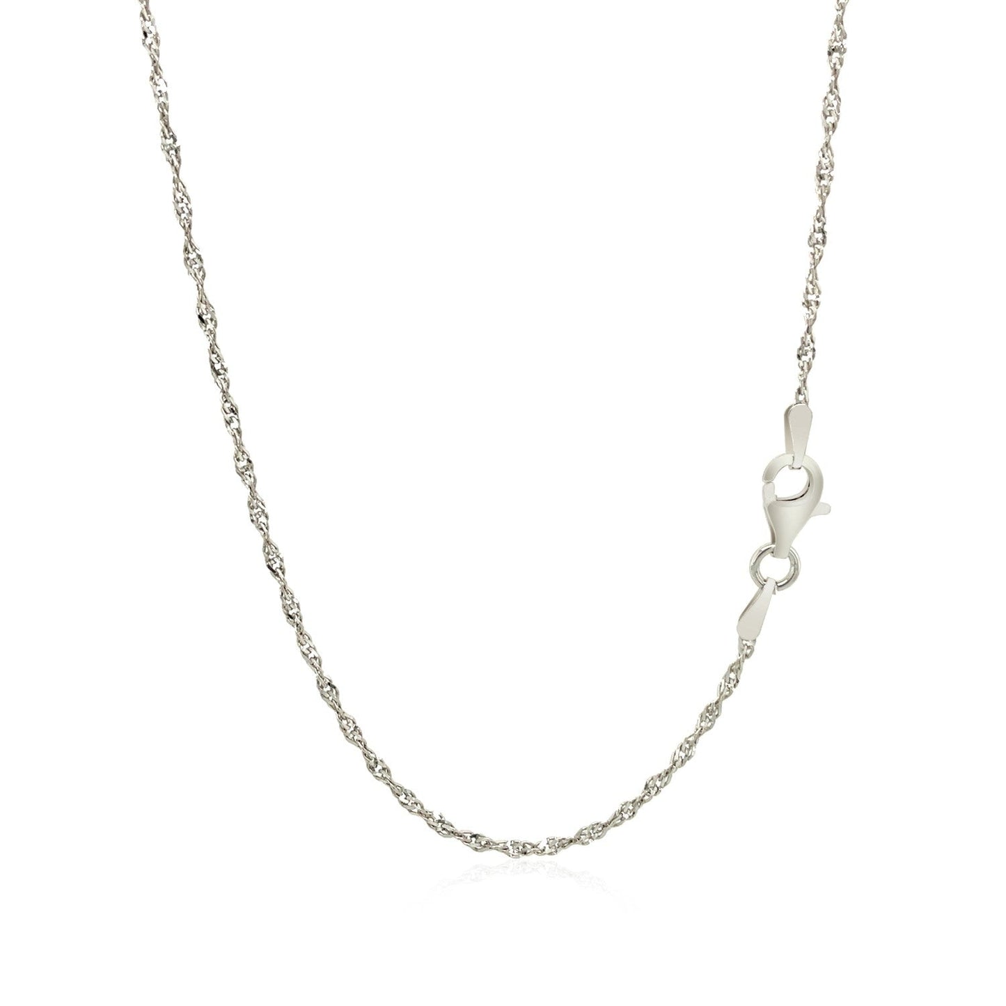 Sterling Silver 1.6mm Singapore Style Chain (1.50 mm) RCJ Chains  CELESTIA LUXE JEWELLERS