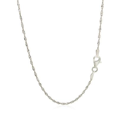 Sterling Silver 1.6mm Singapore Style Chain (1.50 mm) RCJ Chains  CELESTIA LUXE JEWELLERS