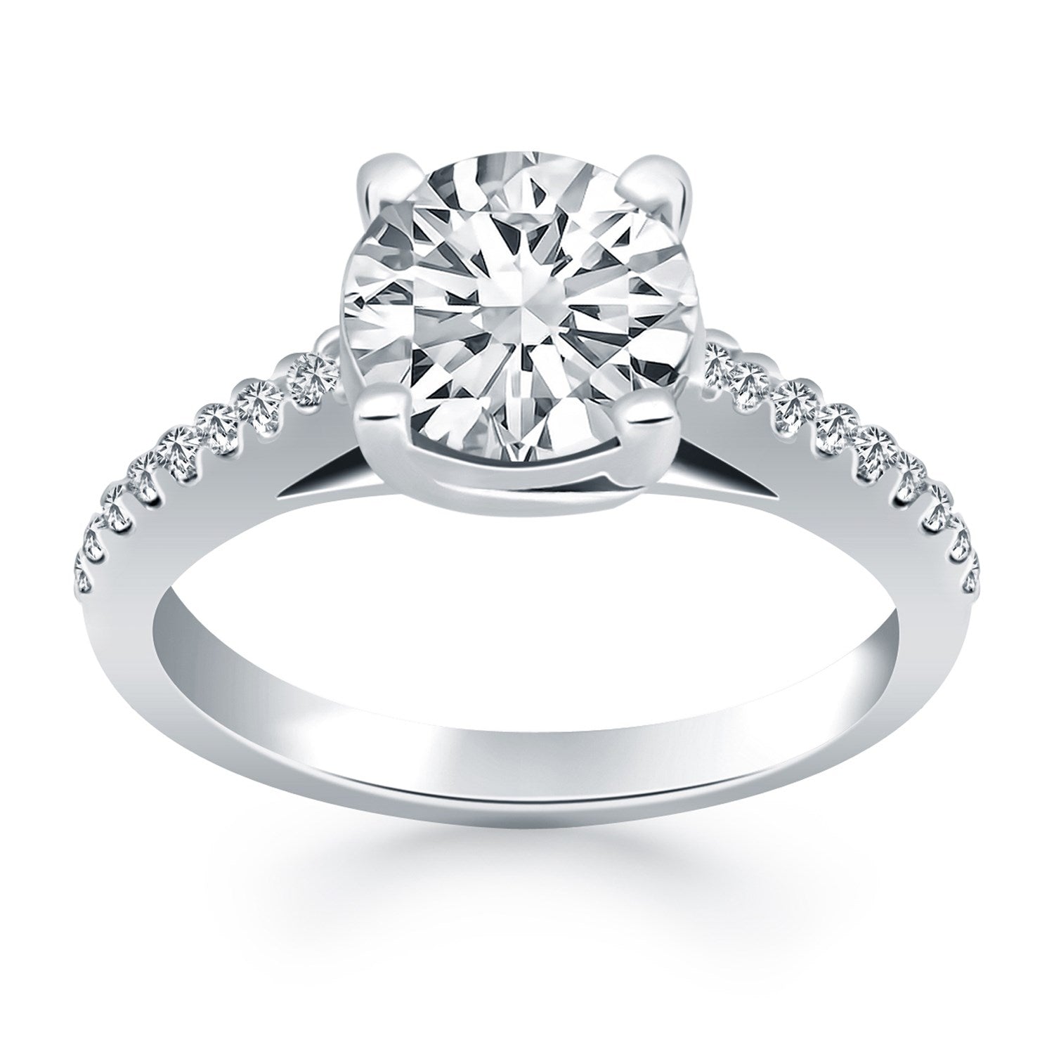 14k White Gold Trellis Diamond Engagement Ring RCJ Rings  CELESTIA LUXE JEWELLERS