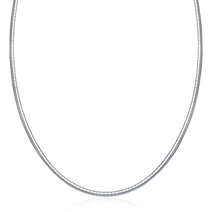 Sterling Silver Classic Omega Chain Necklace (3.0mm) RCJ Necklaces  CELESTIA LUXE JEWELLERS