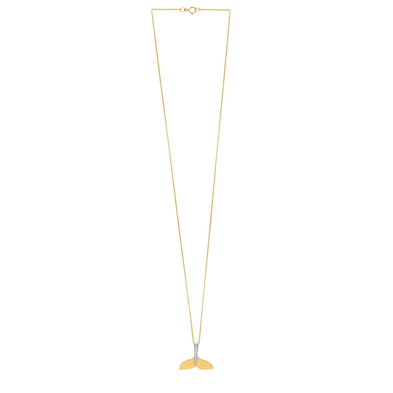 Whale Tail Necklace in 10K Yellow Gold RCJ Necklaces  CELESTIA LUXE JEWELLERS