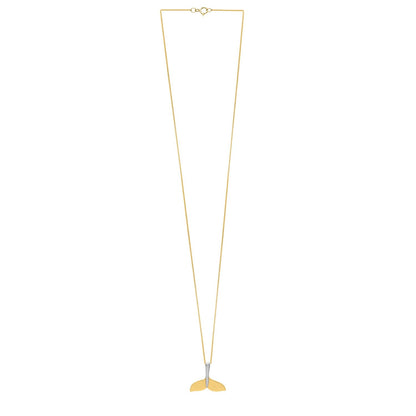 Whale Tail Necklace in 10K Yellow Gold RCJ Necklaces  CELESTIA LUXE JEWELLERS