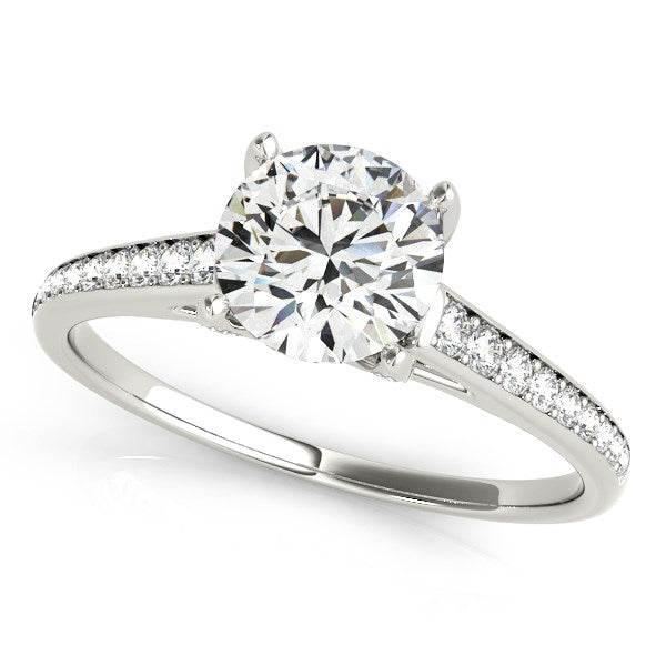 14k White Gold Diamond Engagement Ring With Cathedral Design (1 1/3 cttw) RCJ Rings  CELESTIA LUXE JEWELLERS
