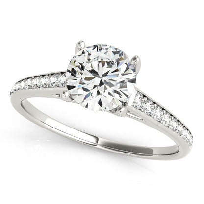 14k White Gold Diamond Engagement Ring With Cathedral Design (1 1/3 cttw) RCJ Rings  CELESTIA LUXE JEWELLERS