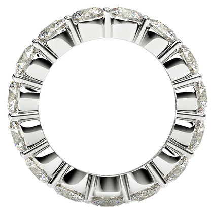 Round Cut Lab Grown Diamond Eternity Ring in 14k White Gold (5 cttw FG/VS2) RCJ Rings  CELESTIA LUXE JEWELLERS
