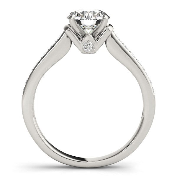 14k White Gold Round Diamond Engagement Ring Band Stones (1 1/8 cttw) RCJ Rings  CELESTIA LUXE JEWELLERS