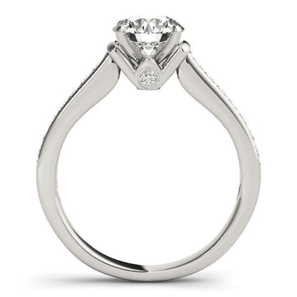 14k White Gold Round Diamond Engagement Ring Band Stones (1 1/8 cttw) RCJ Rings  CELESTIA LUXE JEWELLERS