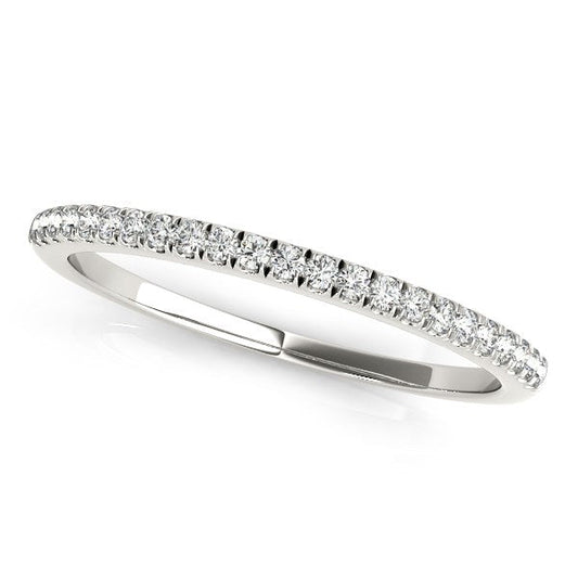14k White Gold Diamond Pave Set Wedding Band (1/8 cttw) RCJ Rings  CELESTIA LUXE JEWELLERS