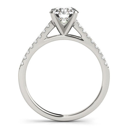 14k White Gold Pronged Round Diamond Engagement Ring (1 5/8 cttw) RCJ Rings  CELESTIA LUXE JEWELLERS