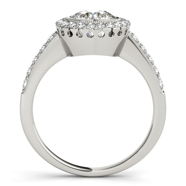 14k White Gold Pave Style Diamond Engagement Ring (1 3/8 cttw) RCJ Rings  CELESTIA LUXE JEWELLERS