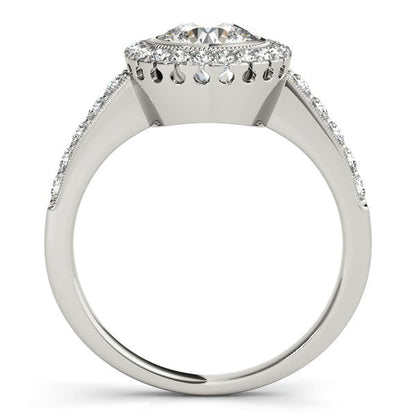 14k White Gold Pave Style Diamond Engagement Ring (1 3/8 cttw) RCJ Rings  CELESTIA LUXE JEWELLERS