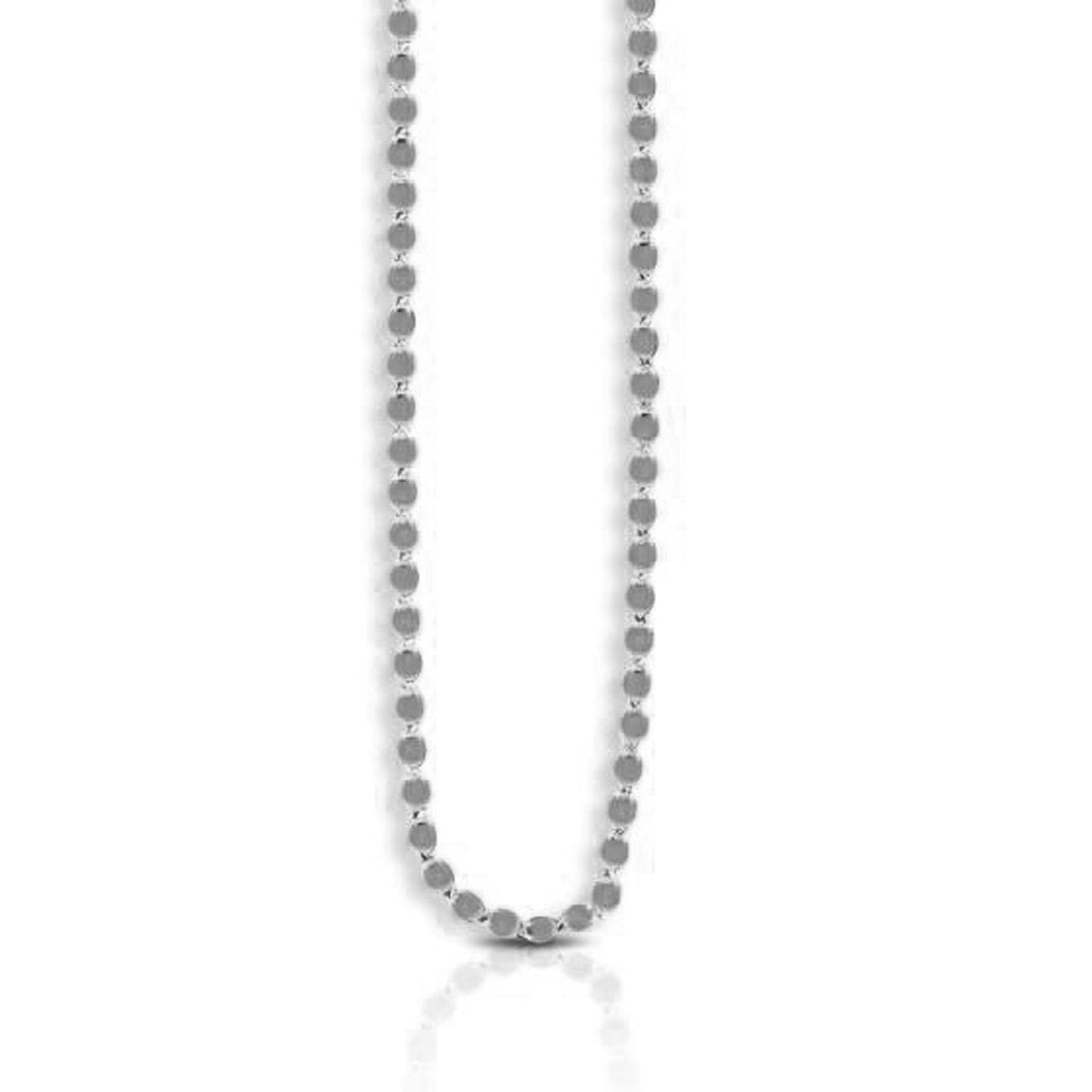14k White Gold Oval Mirror Chain (2.20 mm) RCJ Chains  CELESTIA LUXE JEWELLERS