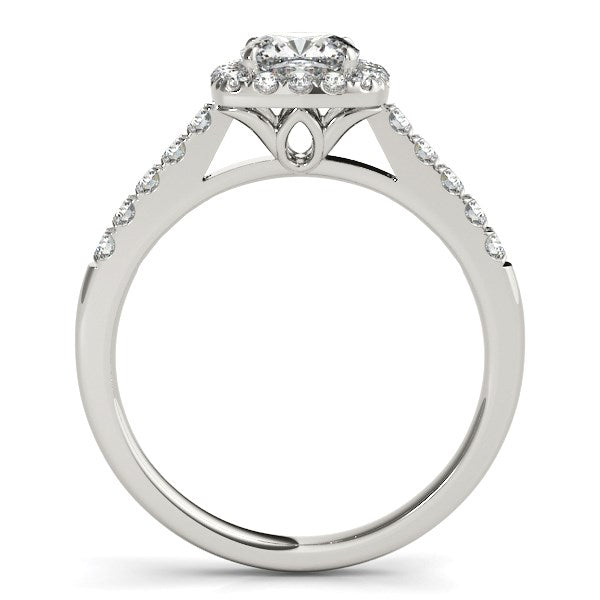 14k White Gold Square Outer Shape Round Diamond Engagement Ring (3/4 cttw) RCJ Rings  CELESTIA LUXE JEWELLERS