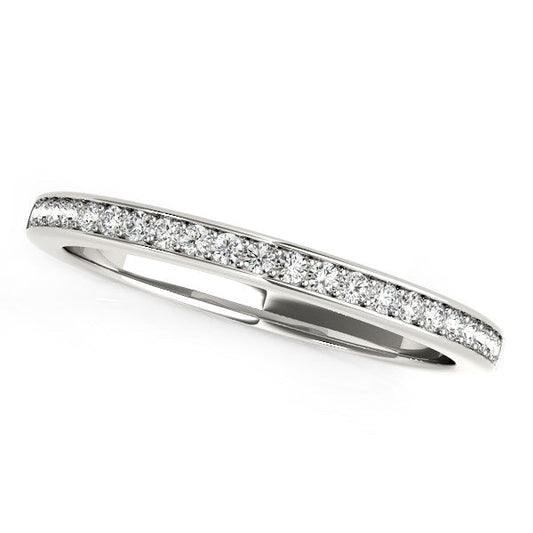 14k White Gold Classic Style Diamond Wedding Band (1/5 cttw) RCJ Rings  CELESTIA LUXE JEWELLERS