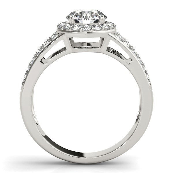14k White Gold Round Split Shank Style Diamond Engagement Ring (1 1/2 cttw) RCJ Rings  CELESTIA LUXE JEWELLERS
