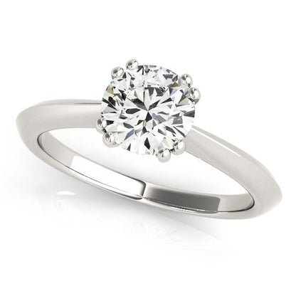 14k White Gold Double Prong Set Solitaire Diamond Engagement Ring (1 cttw) RCJ Rings  CELESTIA LUXE JEWELLERS