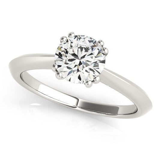 14k White Gold Double Prong Set Solitaire Diamond Engagement Ring (1 cttw) RCJ Rings  CELESTIA LUXE JEWELLERS