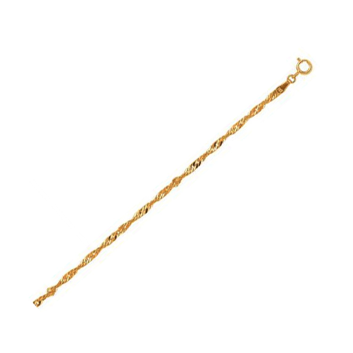 10k Yellow Gold Singapore Chain (2.20 mm) RCJ Chains  CELESTIA LUXE JEWELLERS