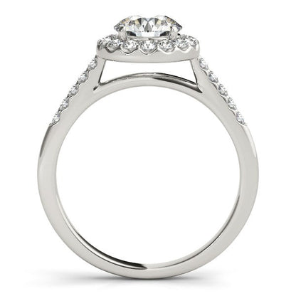 14k White Gold Halo Diamond Engagement Ring (1 3/8 cttw) RCJ Rings  CELESTIA LUXE JEWELLERS