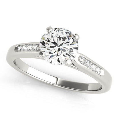 14k White Gold Single Row Diamond Engagement Ring (1 cttw) RCJ Rings  CELESTIA LUXE JEWELLERS