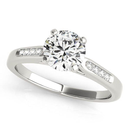 14k White Gold Single Row Diamond Engagement Ring (1 cttw) RCJ Rings  CELESTIA LUXE JEWELLERS